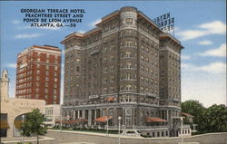 Georgian Terrace Hotel, Peachtree Street and Ponce de Leon Avenue Postcard