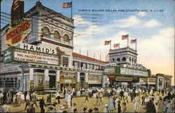 Hamid's Million Dollar Pier Postcard