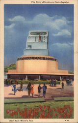 The Daily Attendance Cash Register - New York World's Fair 1939 NY World's Fair Postcard Postcard Postcard