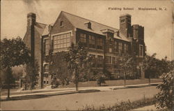Street View of Fielding School Postcard