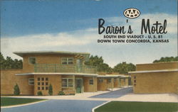 Baron's Motel Postcard