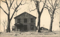 Indian Agency House at Portage, Wisconsin--Before Restoration Postcard Postcard Postcard