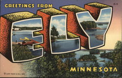 Greetings from Ely Minnesota Postcard Postcard Postcard