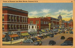 Corner of Pleasant and Main Streets Concord, NH Postcard Postcard Postcard