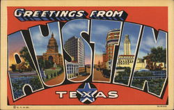 Greetings from Austin, Texas Postcard Postcard Postcard