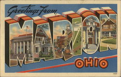 Greetings from Marion Ohio Postcard Postcard Postcard