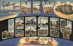 Greetings from New Jersey Postcard Postcard Postcard
