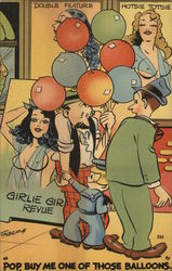 Boy Pointing To Woman's Breasts: