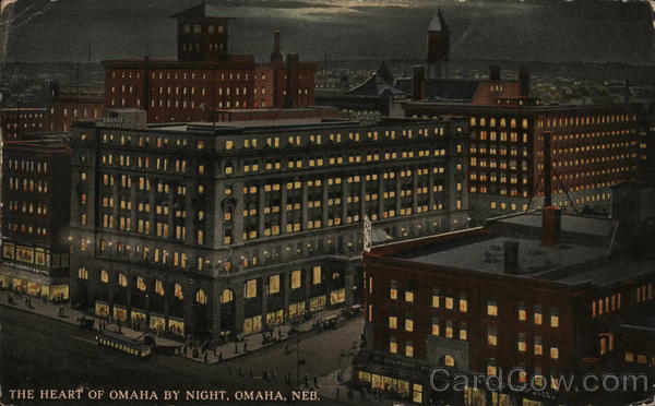 Heart of the City By Night Omaha Nebraska