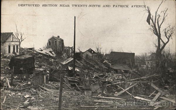 Destroyed Section Near Twenty-Ninth and Patrick Avenue Omaha Nebraska