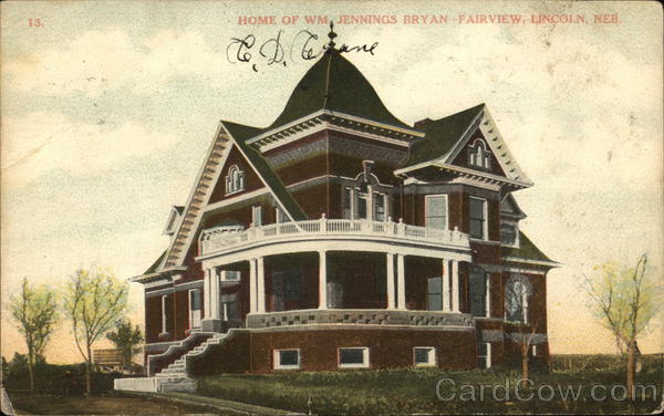 Home of Wm. Jennings Bryan, Fairview Lincoln Nebraska