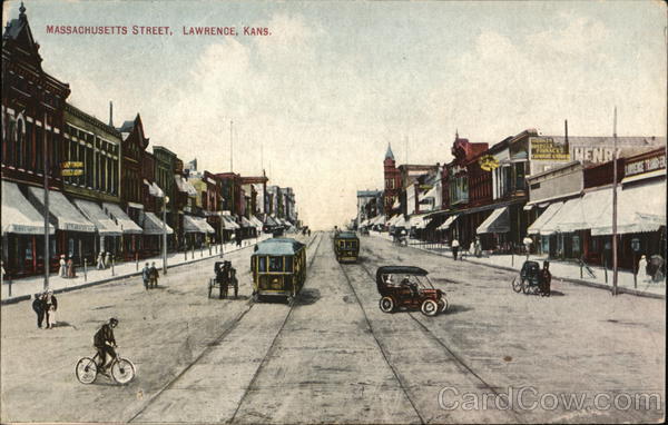 View of Massachusetts Street Lawrence Kansas