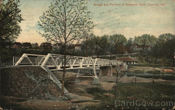 Ellsworth Park Bridge and Pavillion Danville Illinois