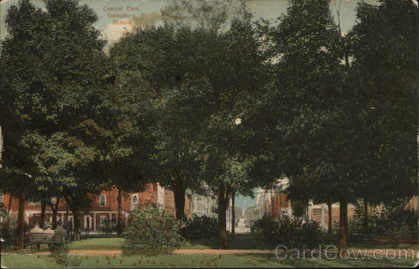 View of Central Park Galesburg Illinois
