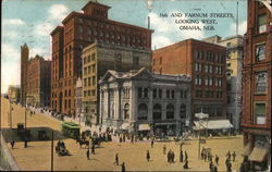 16th and Farnum Streets, Looking West Omaha, NE Postcard Postcard Postcard