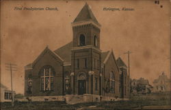 First Presbyterian Church Herington, KS Postcard Postcard Postcard