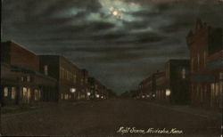 Night Scene Neodesha, KS Postcard