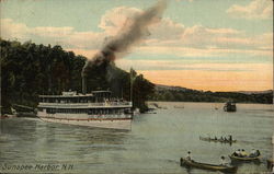 Boat in Sunapee Harbor New Hampshire Postcard Postcard Postcard