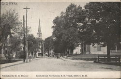 South Street From RR Track Postcard