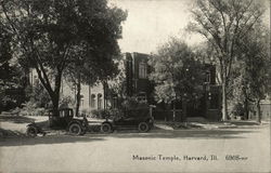 Masonic Temple Harvard, IL Postcard Postcard Postcard