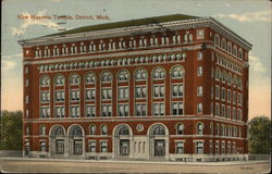 New Masonic Temple Detroit, MI Postcard Postcard Postcard
