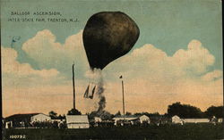 Balloon Ascension, Interstate Fair Postcard