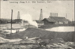 Looking from P.O. Oil Center, CA Postcard Postcard Postcard