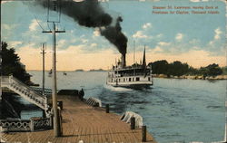 Steamer St. Lawrence, Leaving Doc for Clayton Postcard