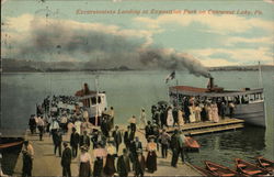 Excursionists Landing at Exposition Park Conneaut Lake, PA Postcard Postcard Postcard