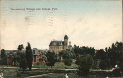 Waynesburg College and College Park Pennsylvania Postcard Postcard Postcard