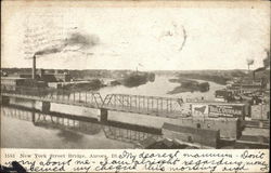 New York Street Bridge Aurora, IL Postcard Postcard Postcard