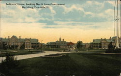 Soldiers' Home, Looking North From Government Building Danville, IL Postcard Postcard Postcard