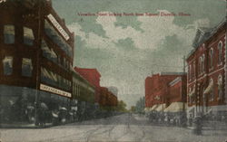 Vermillion Street Looking North From Square Danville, IL Postcard Postcard Postcard