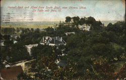 Starved Rock from South Bluff near Ottawa, Utica, La Salle and Peru Postcard
