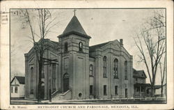 Methodist Church and Parsonage Postcard