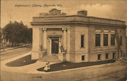 Stephenson's Library Marinette, WI Postcard Postcard Postcard