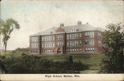 High School Building Mellen, WI Postcard Postcard Postcard