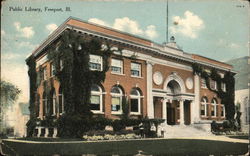 Public Library Building Postcard