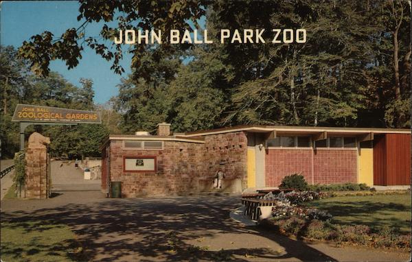 Entrance To John Ball Park Zoo Grand Rapids Mi Postcard