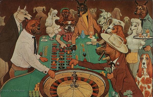 Roulette is an Exciting Game - Dogs Playing Roulette