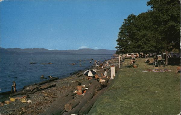 Beach Scene Qualicum BC Canada British Columbia