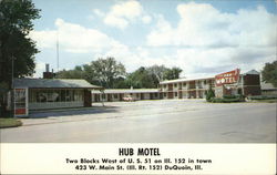 Hub Motel Du Quoin, IL Postcard Postcard Postcard