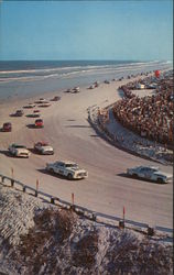 The Famous North Turn Daytona Beach, FL Auto Racing Jack Cansler Postcard Postcard Postcard