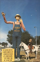 Giant OshKosh Overalls Nebraska Postcard Postcard Postcard