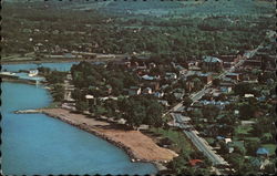 Aerial View of Town Meaford, ON Canada Ontario Postcard Postcard Postcard