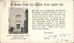 Hillyer Memorial Christian Church Postcard