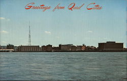 Greetings from Quad Cities Rock Island, IL Postcard Postcard Postcard