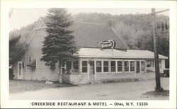 Creekside Restaurant and Motel Postcard