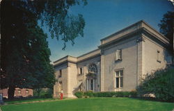 Public Library on Main Street Postcard