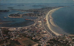 Aerial View Nantasket Beach, MA Postcard Postcard Postcard